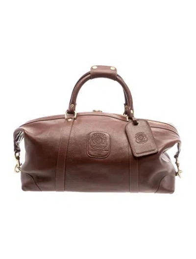 Pre-owned Ghurka Leather Weekender Bag In Brown