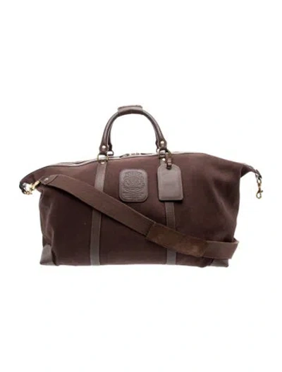 Pre-owned Ghurka Leather Weekender Bag In Brown
