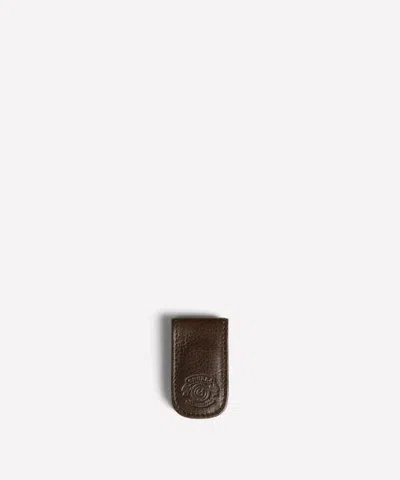 Ghurka Magnetic Money Clip No. 134 In Vintage Walnut Leather