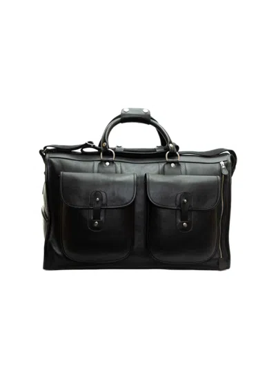 Ghurka Men's Heritage Express No. 2 Leather Duffel Bag In Vintage Black Leather