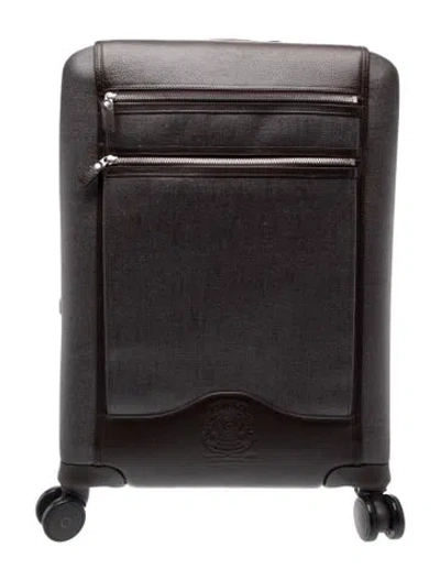 Pre-owned Ghurka No. 375 Leather Rolling Suitcase W/ Tags In Brown