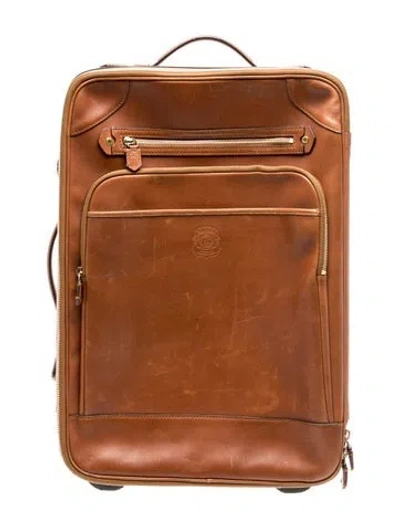 Pre-owned Ghurka Solid Luggage In Brown