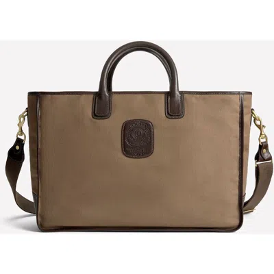 Ghurka Stadium Iv No. 73 Cotton Twill Carryall In Military Twill/walnut
