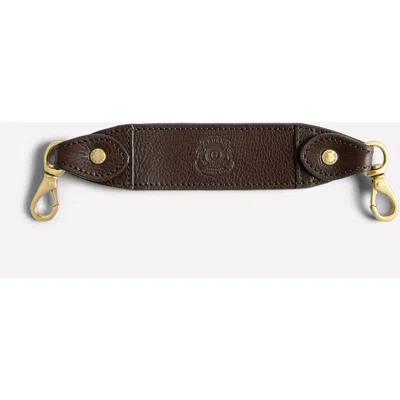 Ghurka Trolley Strap In Vintage Walnut Leather Brass