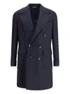 Gi Capri Buttoned Double-breasted Coat In Blue