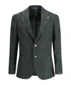 Gi Capri Checked Single-breasted Blazer In Green