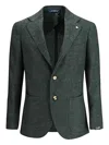 Gi Capri Checked Single-breasted Blazer In Green