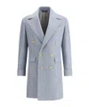 Gi Capri Double-breasted Midi Coat In Gray