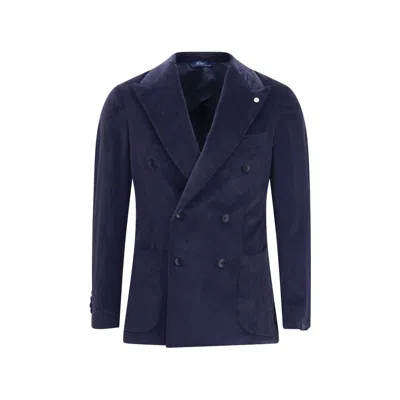 Gi Capri Double-breasted Men's Blazer In Blue