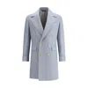 Gi Capri Double-breasted Midi Coat In Blue