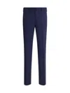 Gi Capri Virgin Wool Tapered-leg Trousers In Blue