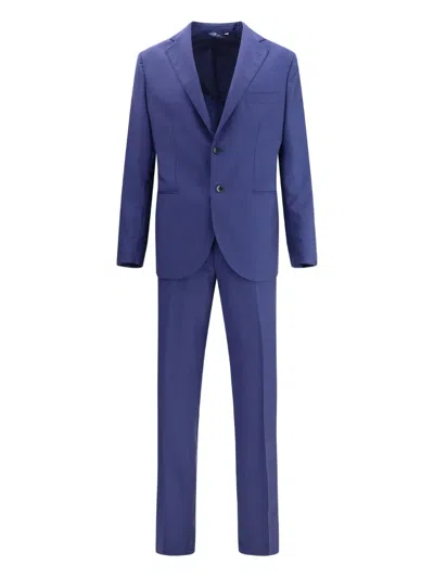 Gi Capri Pinstripe Wool Single-breasted Suit In Blue