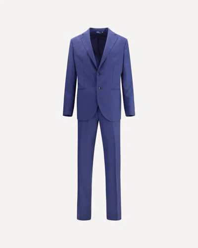 Gi Capri Striped Virgin Wool Suit In Blue
