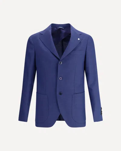 Gi Capri Virgin Wool Blazer Jacket In Blue