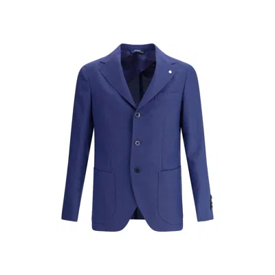 Gi Capri Virgin Wool Blazer Jacket In Blue