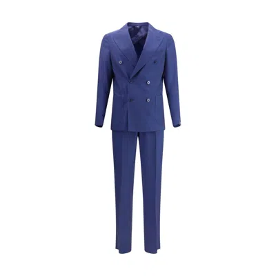Gi Capri Virgin Wool Blazer Suit In Blue