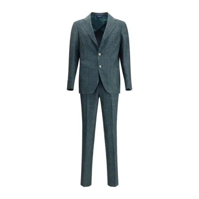 Gi Capri Virgin Wool Suit In Green