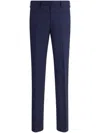 Gi Capri Virgin Wool Tapered-leg Trousers In 蓝色