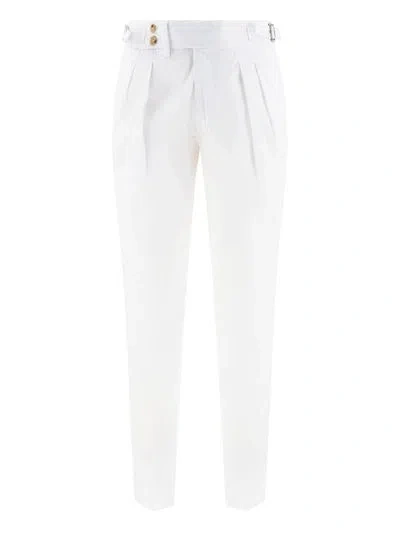 Gi Capri White Cotton Trousers