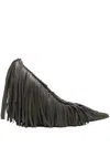 Gia Borghini 100mm Amelia Fringed Pumps In Black