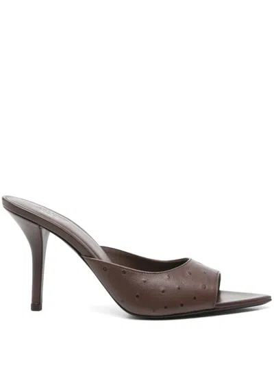 Gia Borghini 100mm Perni Mules In Brown