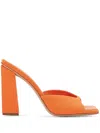 Gia Borghini 115mm Rosie 14 Linen Mules In Orange
