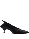 Gia Borghini 50mm Slingback Pointed-toe Heeled Pumps In Black
