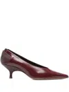 Gia Borghini 50mm Sloane Pointed-toe Cut-out Pumps In Red