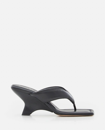 Gia Borghini 70mm Gia 6 Leather Sandals In Black
