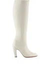 Gia Borghini 80mm Thelma Leather Side-zip Knee-high Boots In White