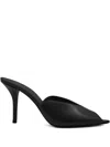 Gia Borghini 85mm Leather Mules In Black