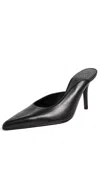 Gia Borghini 85mm Abella Leather Mules In Black