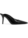 Gia Borghini Abella Womens Leather Dressy Mules In Black