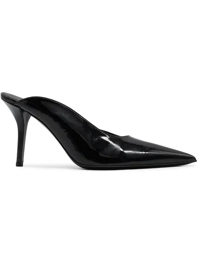 Gia Borghini Abella Womens Leather Dressy Mules In Black