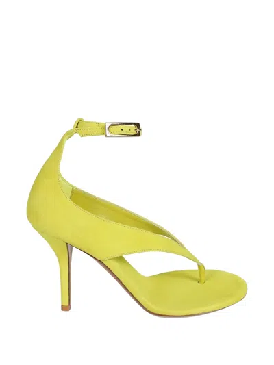 Gia Borghini Alice Thong Strap Sandals In Yellow