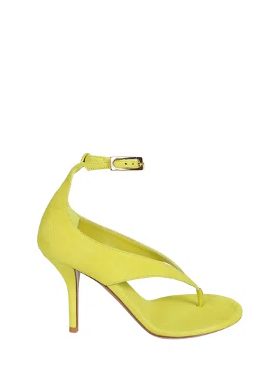 Gia Borghini Alice Thong Strap Sandals In Green