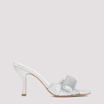 Gia Borghini Alodie Patent Faux Leather Sandals In White