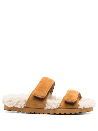 Gia Borghini Strap Sandals Sole Toe Rubber In Brown