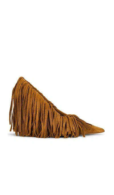 Gia Borghini Amelia Fringe Heel In Brown