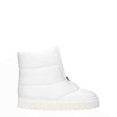 Gia Borghini Ankle Boots Couture Woman Fabric White In Multi
