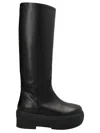 Gia Borghini Black Leather Gia 16 Boots In Black
