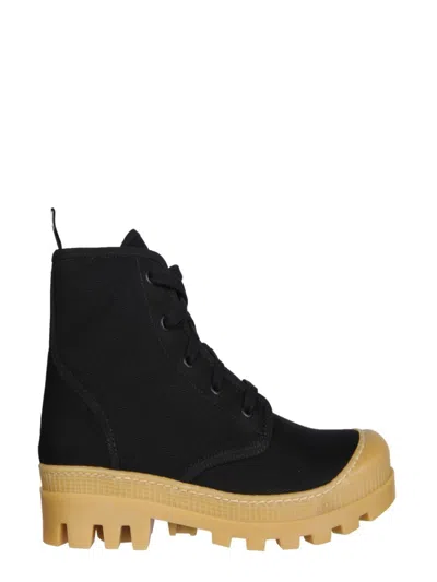 GIA BORGHINI BLACK LACE UP BOOTS