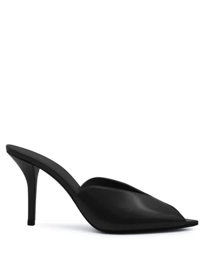 GIA BORGHINI BLACK LEATHER HEELS