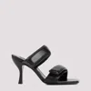 Gia Borghini Black Leather Sandal In Black
