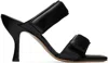 Gia Borghini Black Leather Sandal In 5000 Black