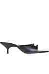 Gia Borghini Blanche Slipper-mule In Black Leather In Black