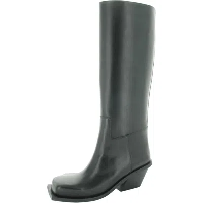 Gia Borghini Blondine Womens Leather Tall Knee-high Boots In Black