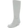 Gia Borghini Blondine Womens Leather Tall Knee-high Boots In White