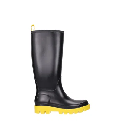 Gia Borghini Boots Couture Women Rubber Black/yellow