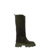 Gia Borghini Boots Pernille Teisbaek Woman Suede Green/mud